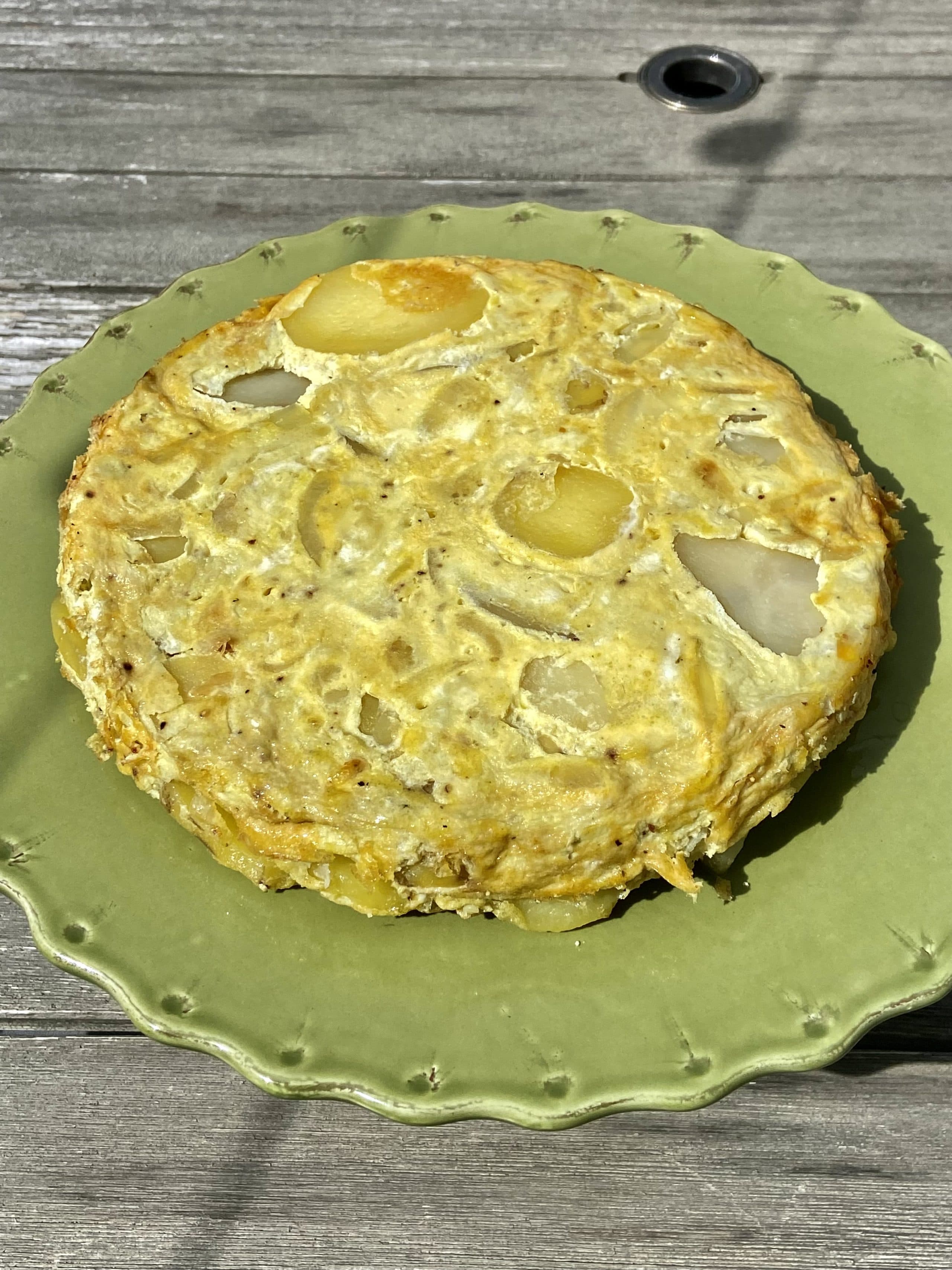 Spanish potato and onion tortilla. (Kathy Gunst)