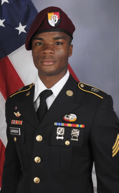 This file photo provided by the U.S. Army Special Operations Command shows Sgt. La David Johnson, who was killed in an Oct. 4, 2017 ambush in Niger. (U.S. Army Special Operations Command via AP)