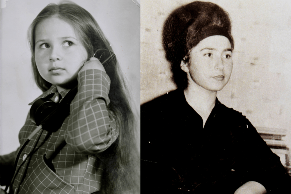 Galina Lembersky (left) in the mid 1960s and Yelena Lembersky (right) in 1974. (Cour