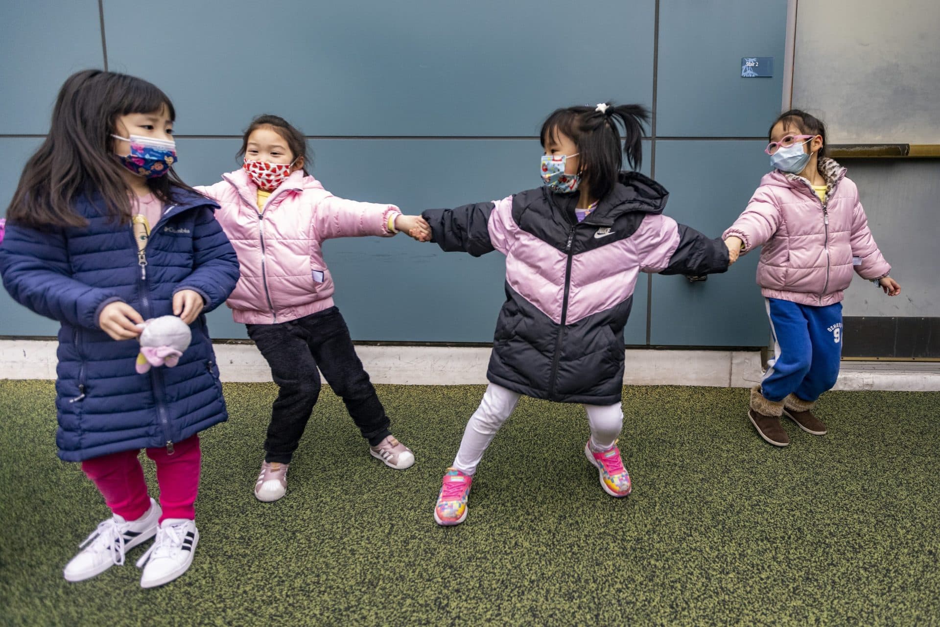 Children play at the Boston Chinatown Neighborhood Center. (Jesse Costa/WBUR)