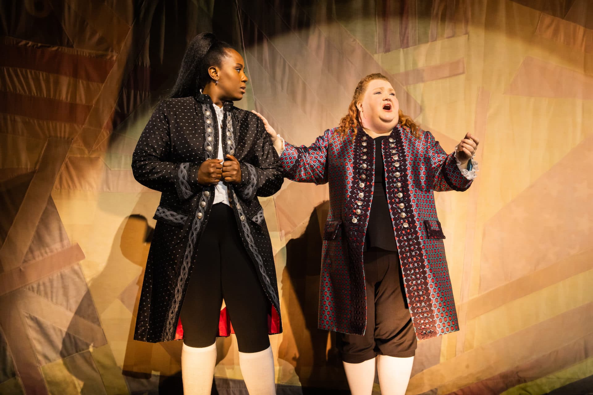 Crystal Lucas-Perry and Shawna Hamic in &quot;1776&quot; at the American Repertory Theater. (Courtesy Evan Zimmerman for Murphy Made)