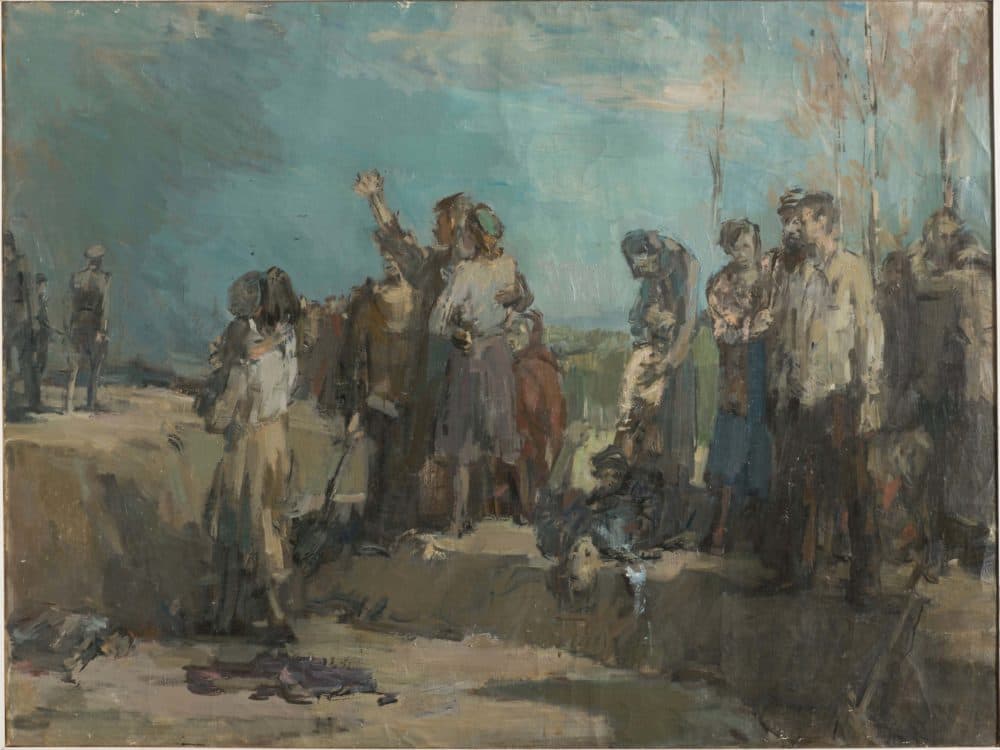 Felix Lembersky. &quot;Execution. Babyn Yar,&quot; Leningrad, 1952. Oil on canvas 35 1/4 x 46 3/8 inches. (Courtesy Yelena Lembersky)