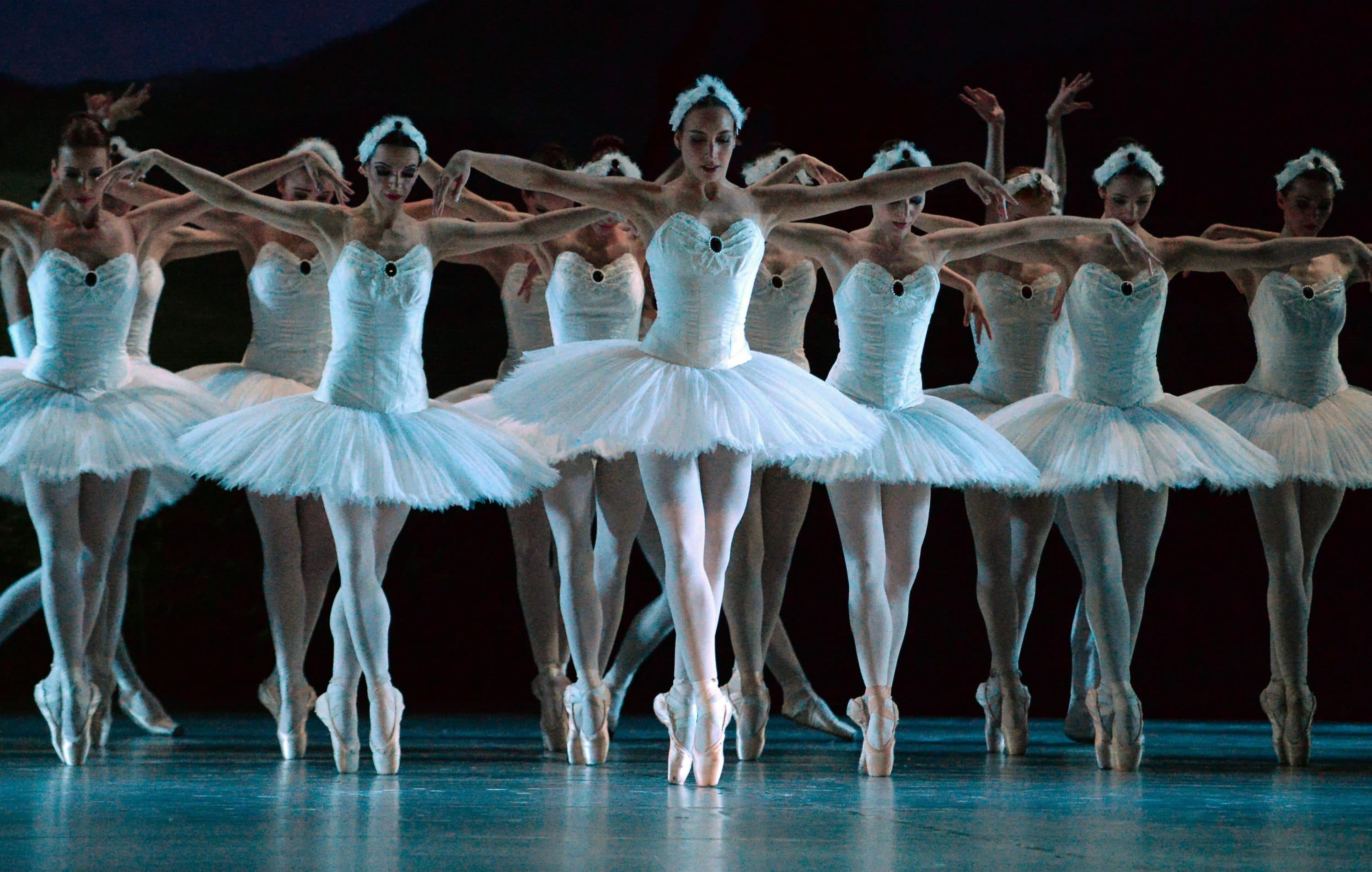Dancers perform "Swan Lake" by Piotr Tchaikovsky. (Attila Kisbenedek/AFP via Getty Images)
