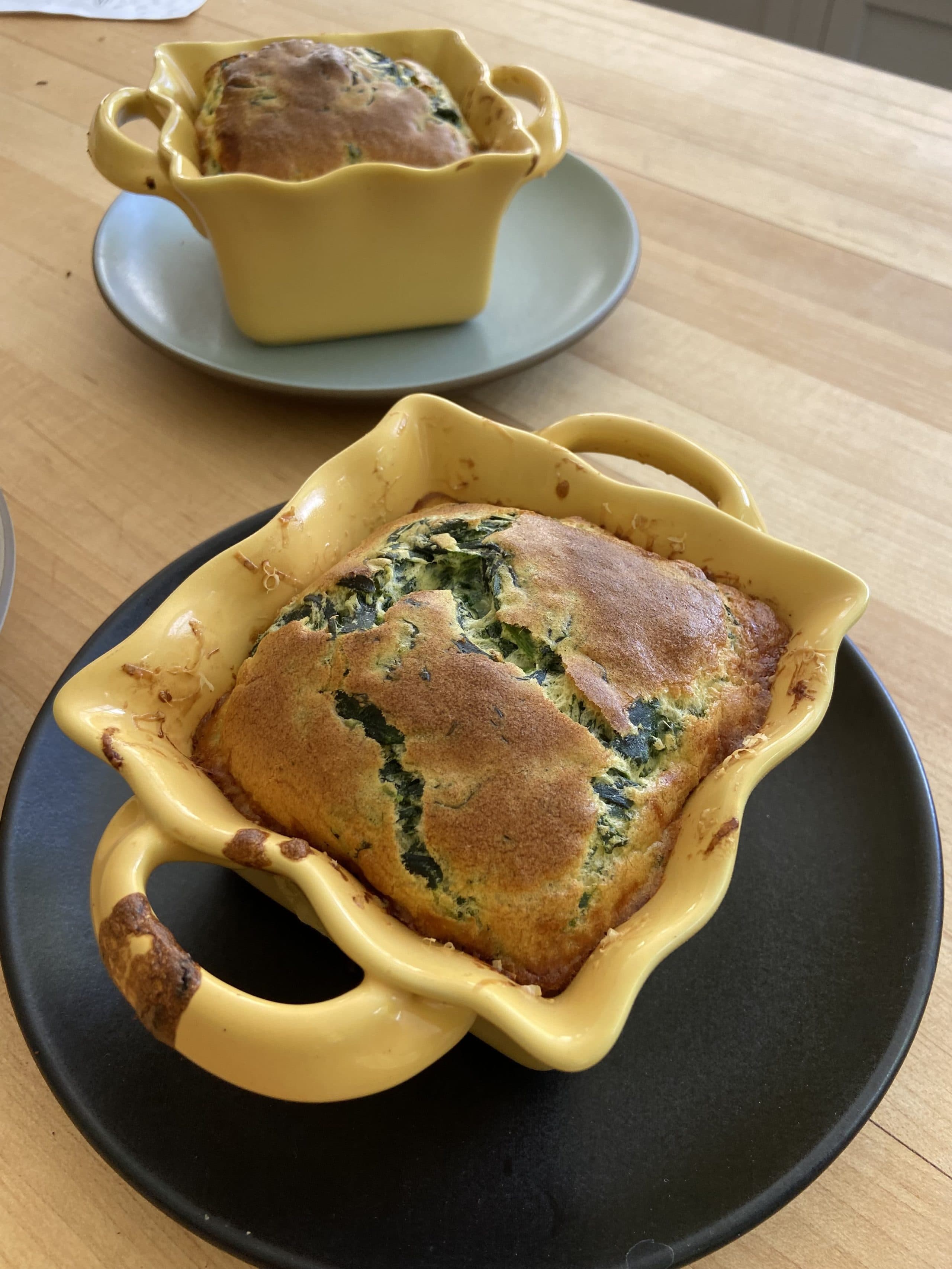Spinach souffle. (Kathy Gunst/Here & Now)