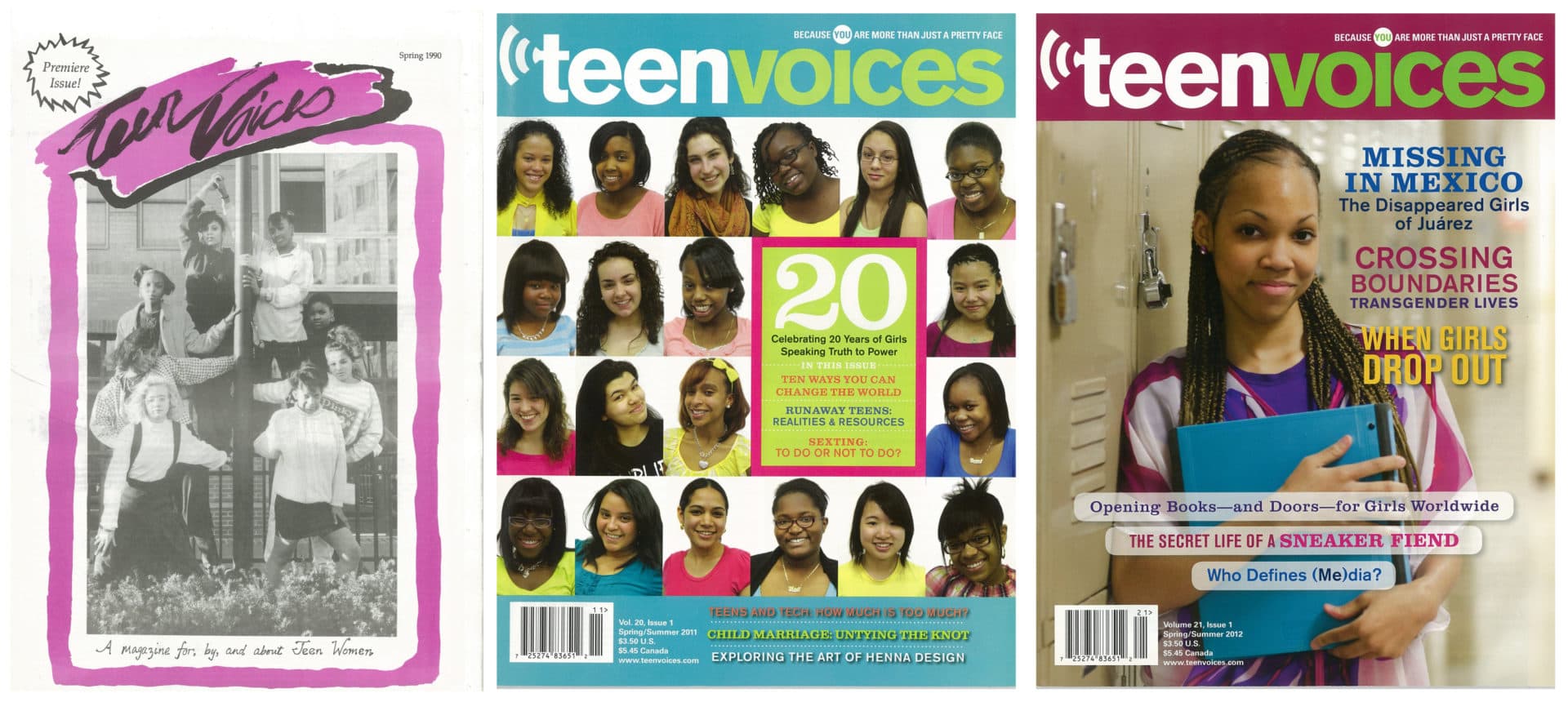 Teen Voices began as a newsprint 'zine and evolved into a glossy magazine with international contributors and readers. (Courtesy Teen Voices Legacy Project)