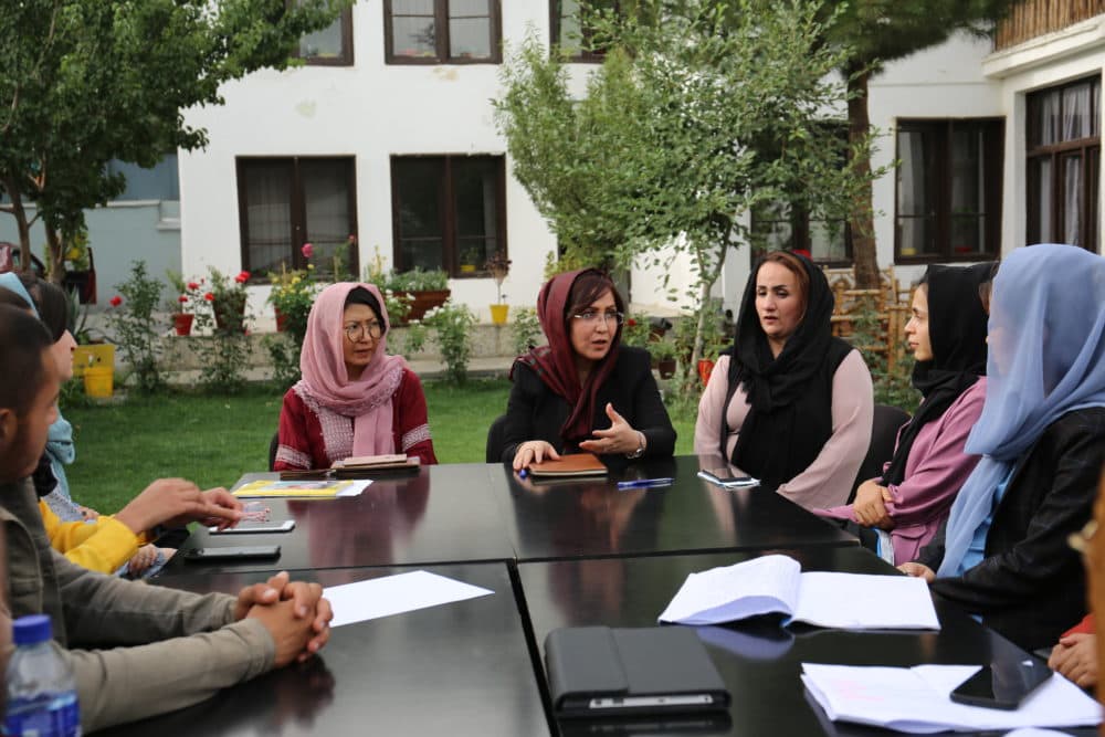 The author trains lawyers in Kabul, Afghanistan in July 2021. (Courtesy Humaira Rasuli)