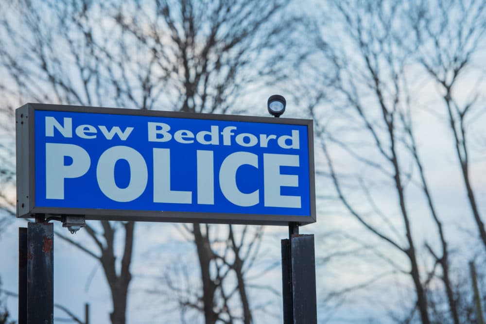 A New Bedford police station. (Gretchen Ertl/The Public's Radio)