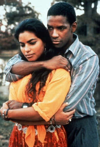 Sarita Choudhury and Denzel Washington in director Mira Nair's 1991 film &quot;Mississippi Masala.&quot; (Courtesy Samuel Goldwyn/Photofest)