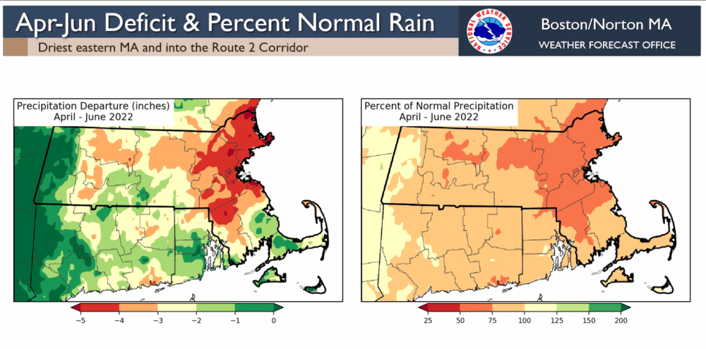 Rainfall totals throughout much of the state were well below normal this spring. (Courtesy of EEA)
