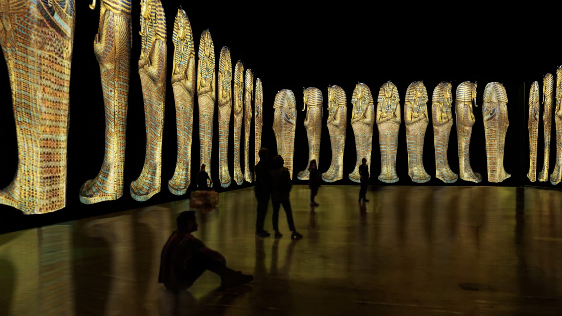 A view of the sarcophagus sequence at &quot;Beyond King Tut.&quot; (Courtesy Beyond King Tut)