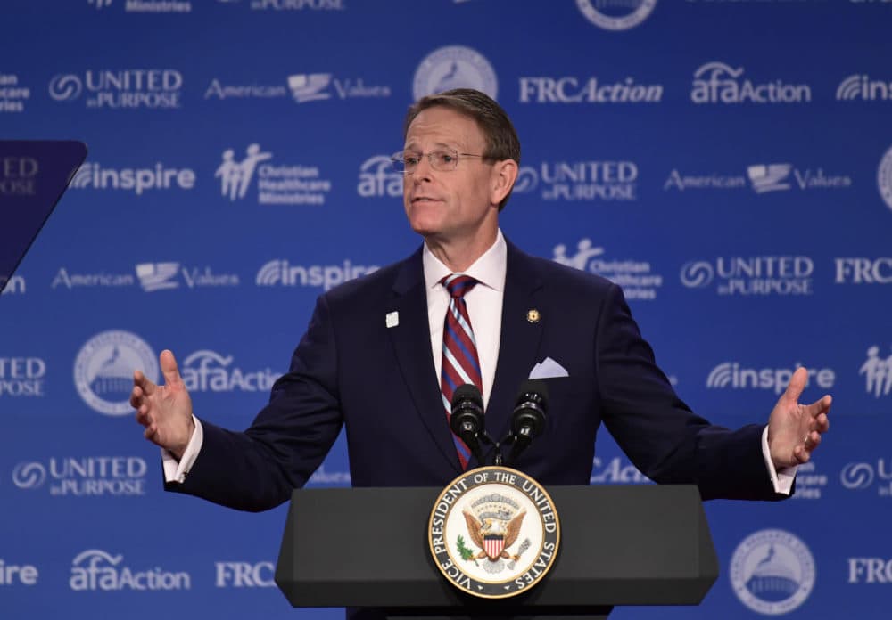 Family Research Council President Tony Perkins speaks at the 2018 Values Voter Summit in Washington, Saturday, Sept. 22, 2018. (Susan Walsh/AP)