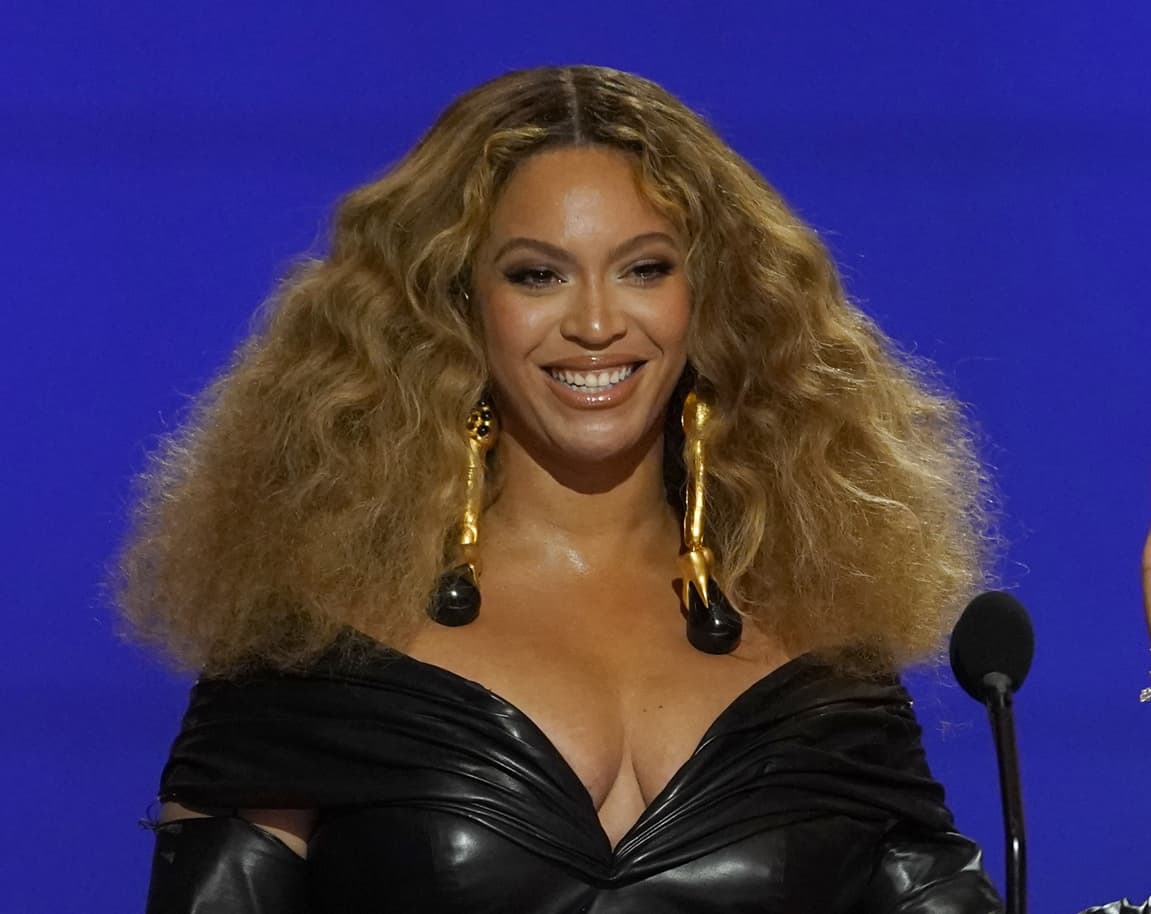 Beyonce appears at the 63rd annual Grammy Awards in Los Angeles on March 14, 2021. (Chris Pizzello/AP)