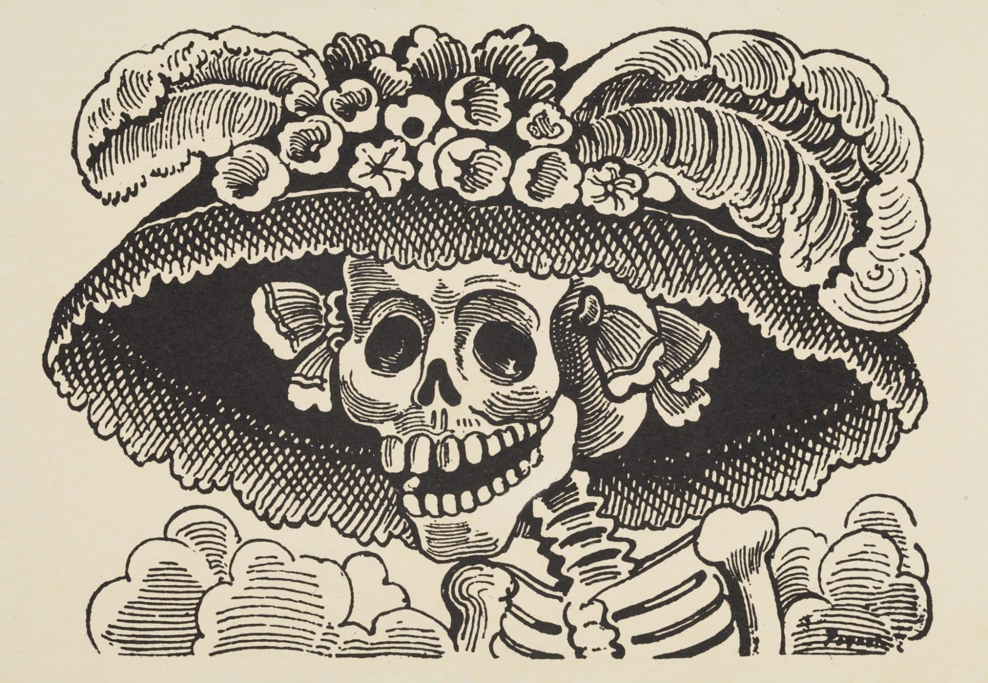 José Guadalupe Posada's &quot;Calavlera Catrina&quot; on view at Clark Art. (Courtesy Amon Carter Museum of Art in Fort Worth, Texas)