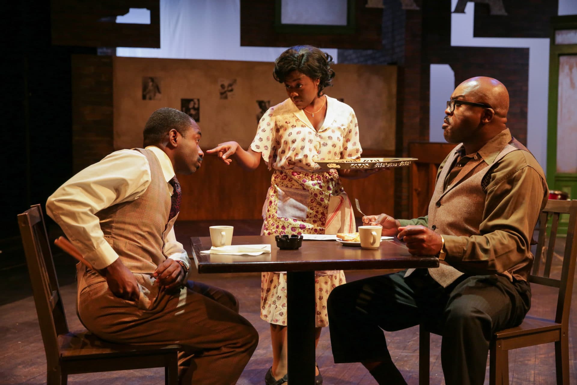 Darian Michael Garey, Destiny Deshuan Washinton and Dereks Thomas in &quot;Paradise Blue&quot; at Gloucester Stage Company. (Courtesy Jason Grow)