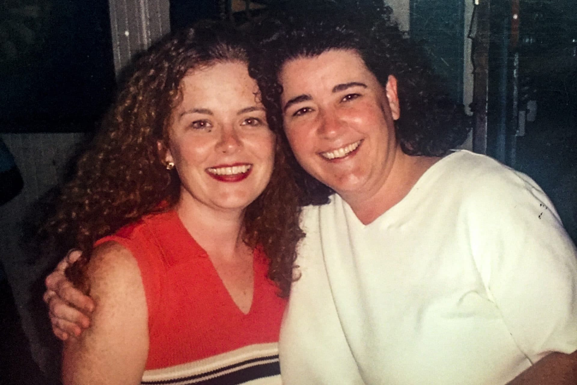 Mary Fairbairn, right, and her sister, Ann Donahue, at Mary’s 40th birthday party. (Courtesy Ann Donahue)