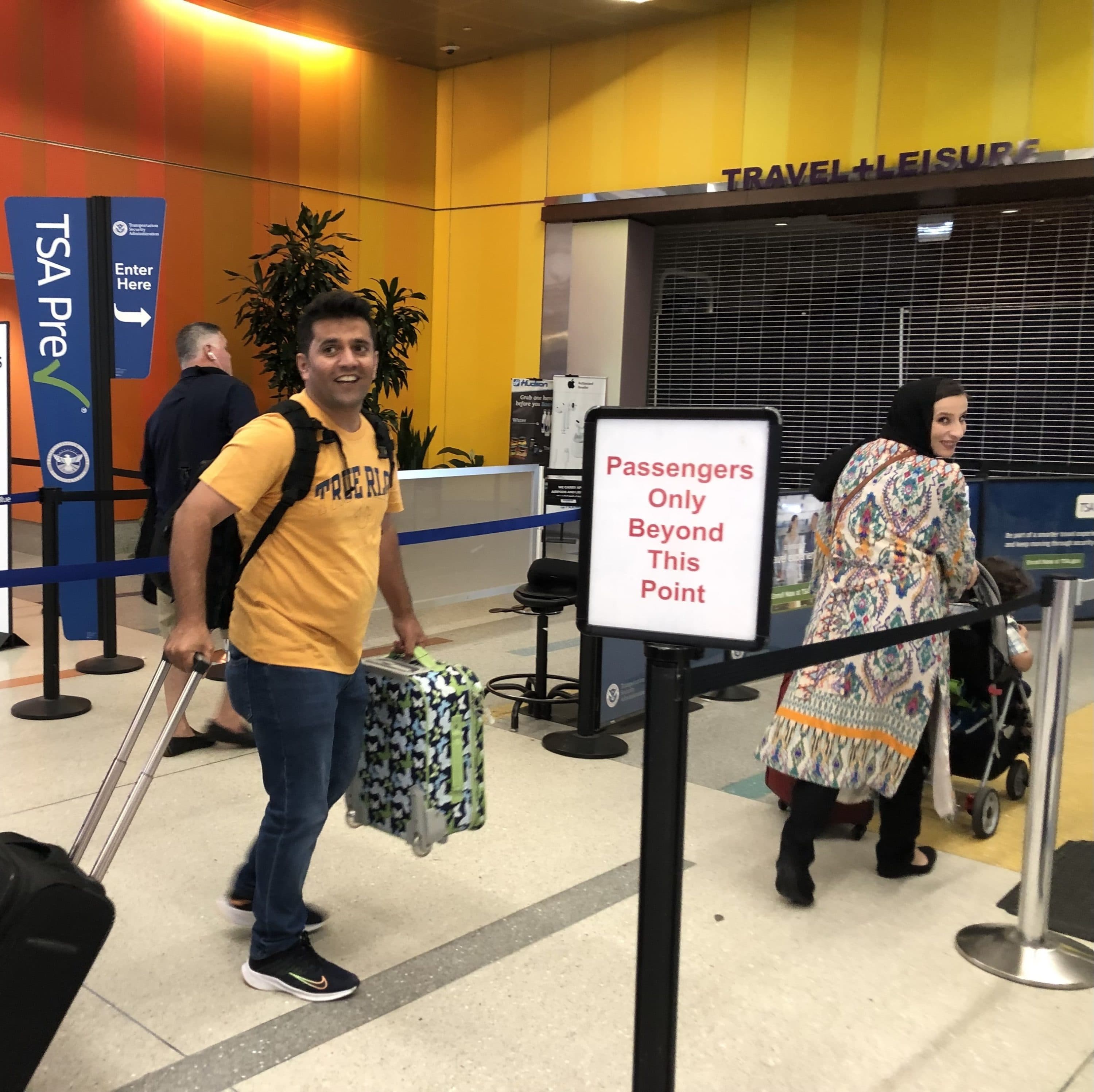 Shafi and Farahnaz Amani leaving Massachusetts to join family in California. (Karyn Miller Medzon)