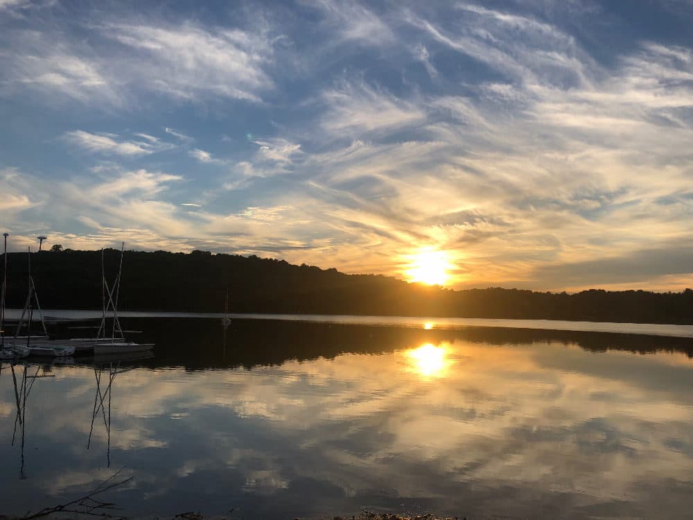 A peaceful sunrise on Jamaica Pond, Jamaica Plain, MA. (Courtesy Neema Avashia)