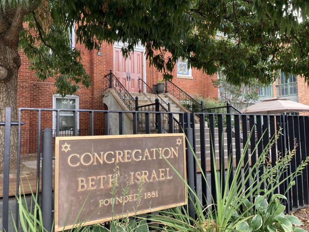 Outside of the Congregation Beth Israel synagogue in Charlottesville. (Hawes Spencer)