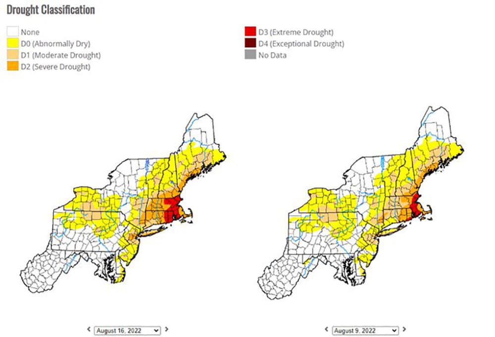 The drought in Mass. is worse than in 2016