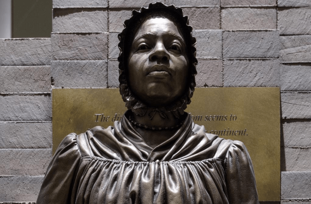 A statue of Elizabeth Freeman on display in the National Museum of African American History and Culture's Slavery and Freedom exhibition. (Courtesy of the Smithsonian National Museum of African American History and Culture)