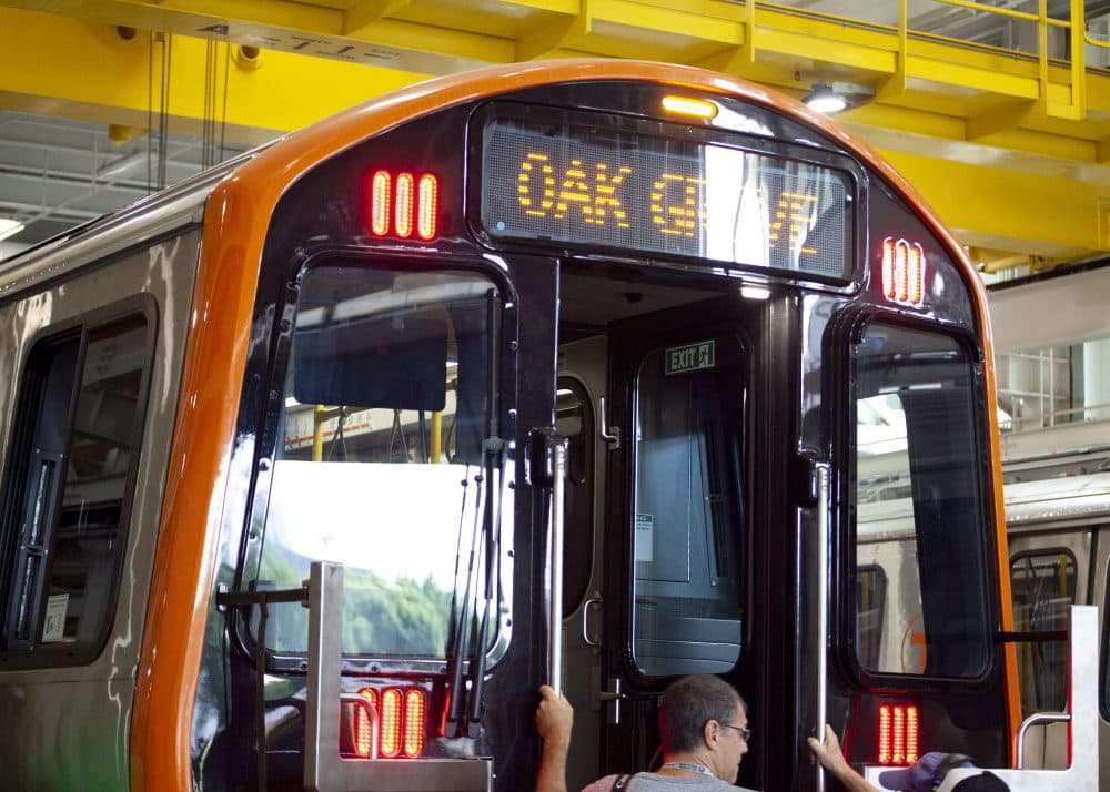 A new Orange Line car is shown in 2019. (State House News Service/File)