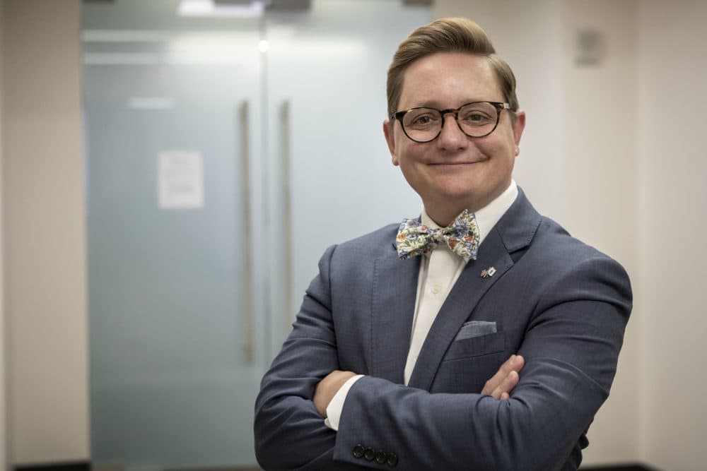 David Seltz, executive director of the Health Policy Board, at the board's office in Boston.  (Robin Lubbock/WBUR)