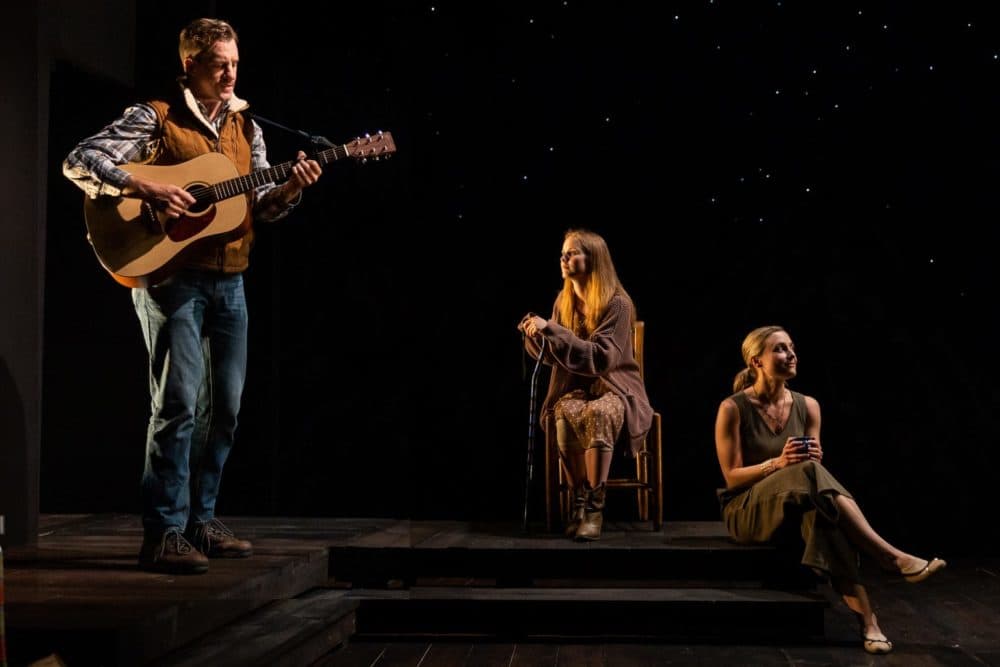 Jesse Hinson, Elise Piliponis, and Dayna Cousins in SpeakEasy Stage's &quot;Heroes of the Fourth Turning.&quot; (Courtesy Nile Scott Studios)