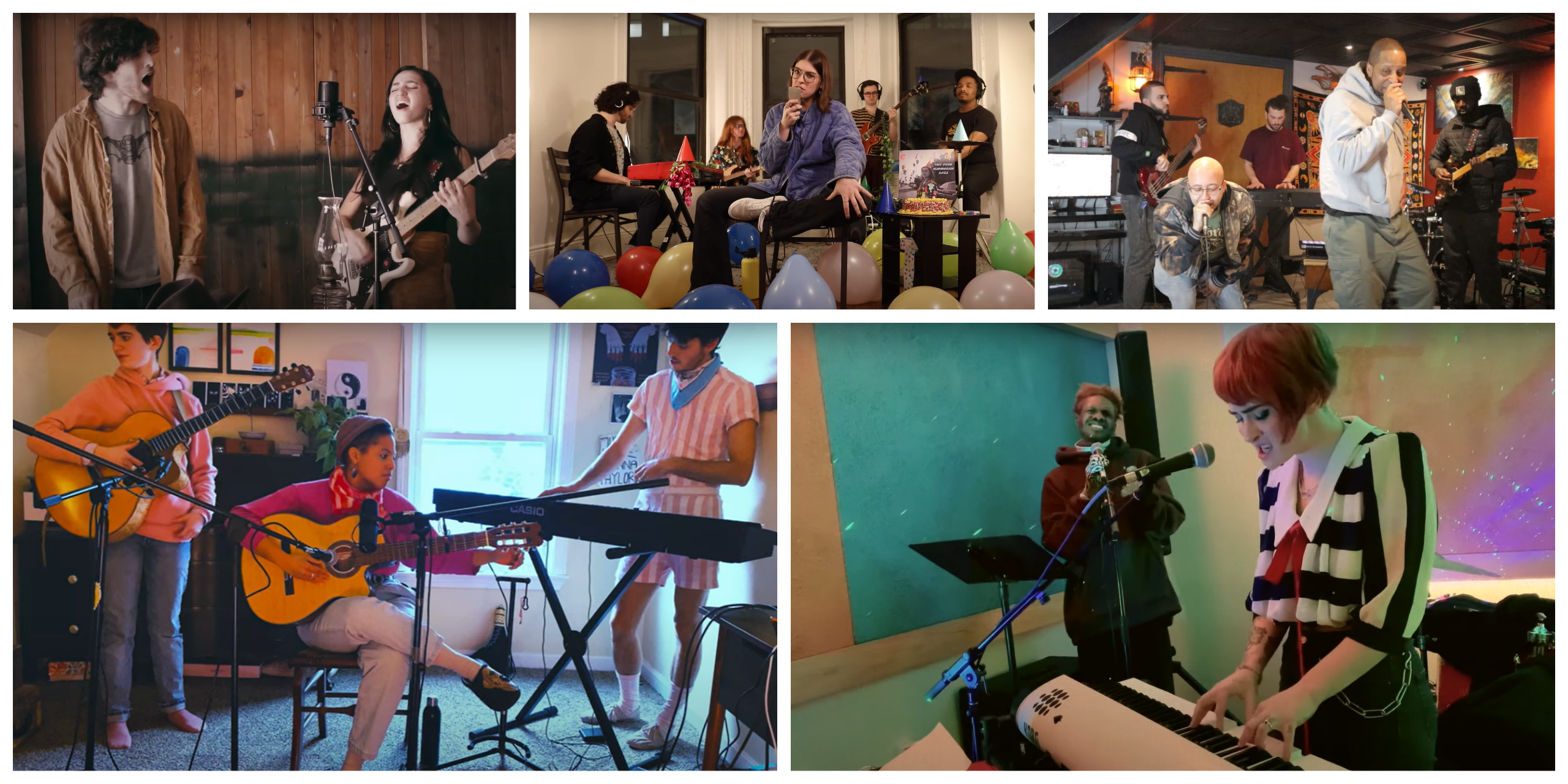 Some of the entrants to this year's NPR's Tiny Desk Contest. (Screenshot/YouTube)