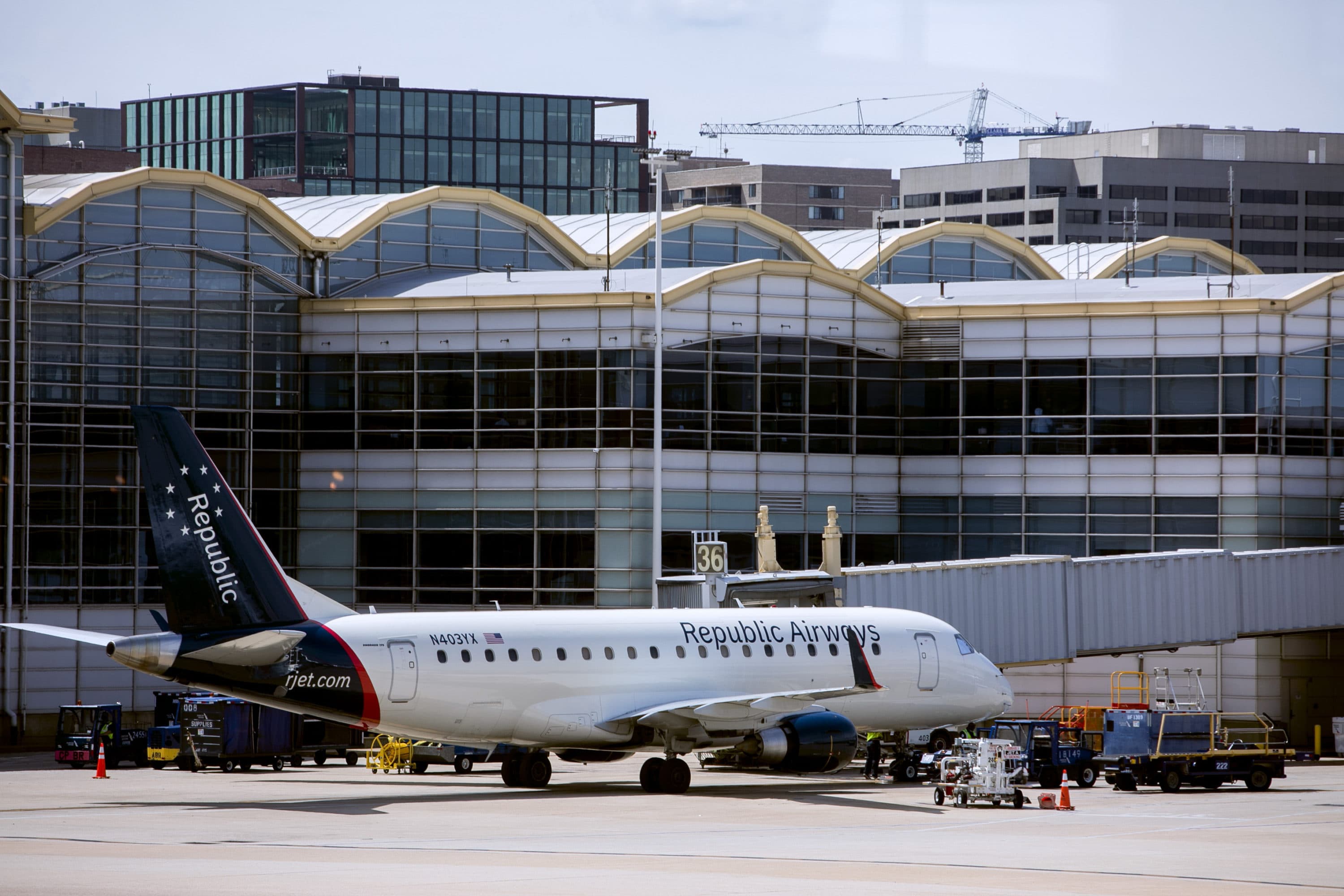 A Republic Airways plane at Ronald Reagan Washington National Airport in Arlington, Va. (Jenny Kane/AP)