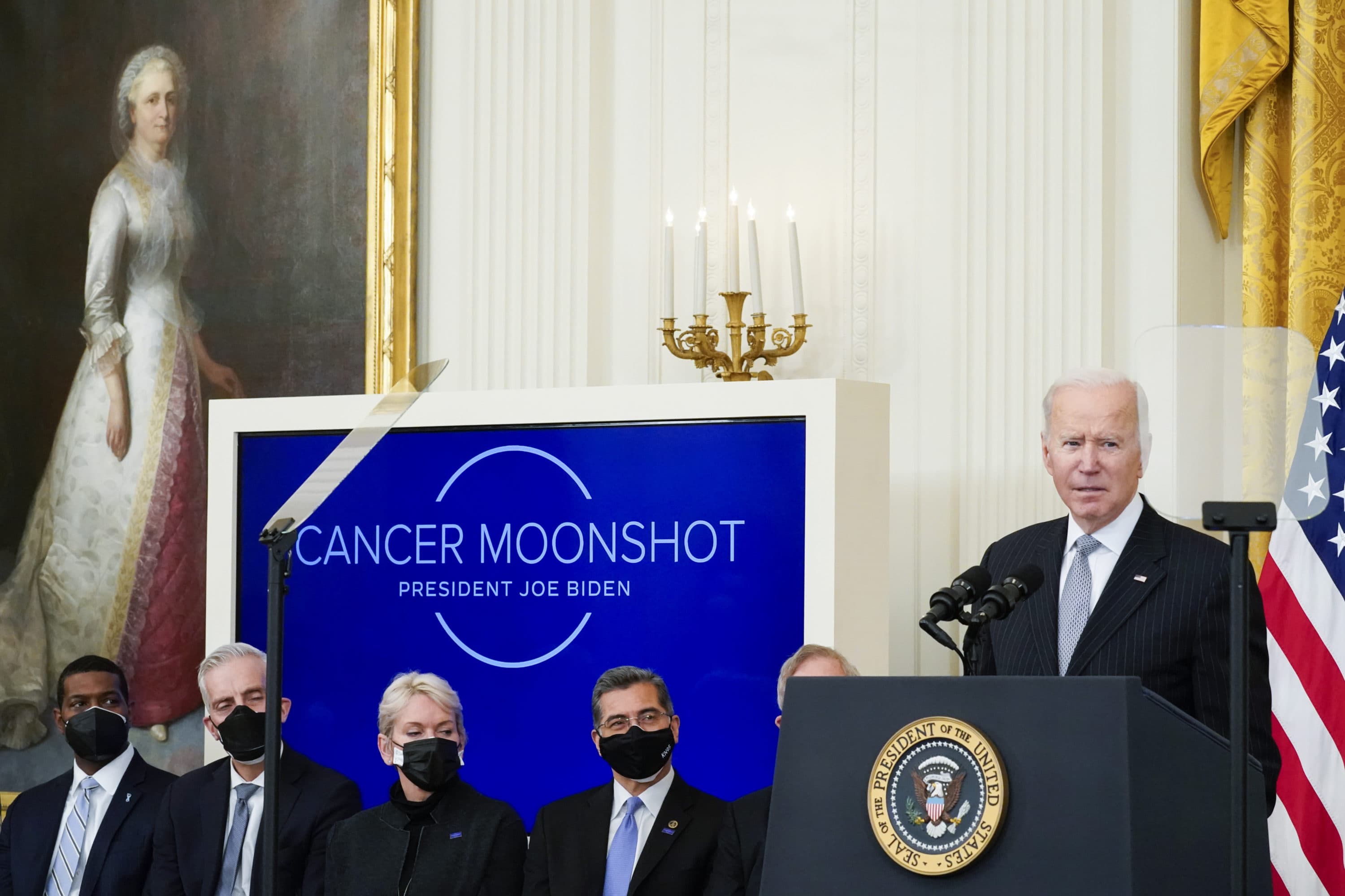 President Joe Biden speaks during a "Cancer Moonshot" event. (Alex Brandon/AP)