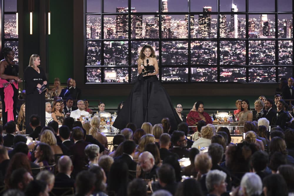 Zendaya accepts the Emmy for outstanding lead actress in a drama series for &quot;Euphoria&quot; at the 74th Emmy Awards. (Phil McCarten/Invision for the Television Academy/AP)