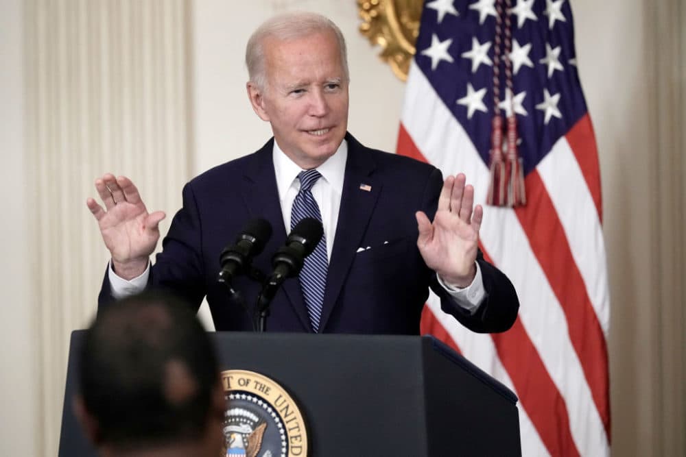 U.S. President Joe Biden delivers remarks before signing The Inflation Reduction Act in the State Dining Room of the White House August 16, 2022 in Washington, DC. (Drew Angerer/Getty Images)