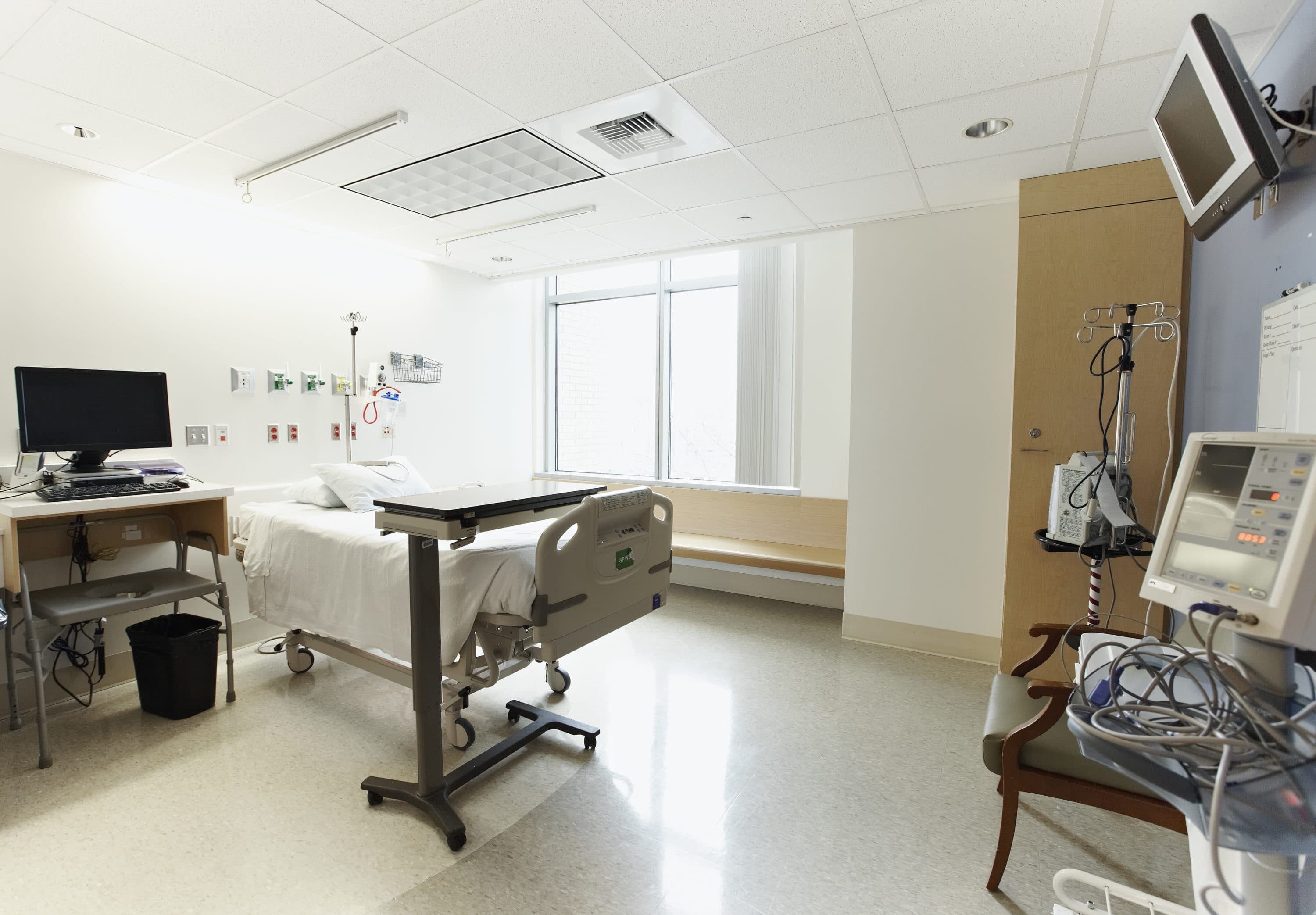 Empty hospital medical room