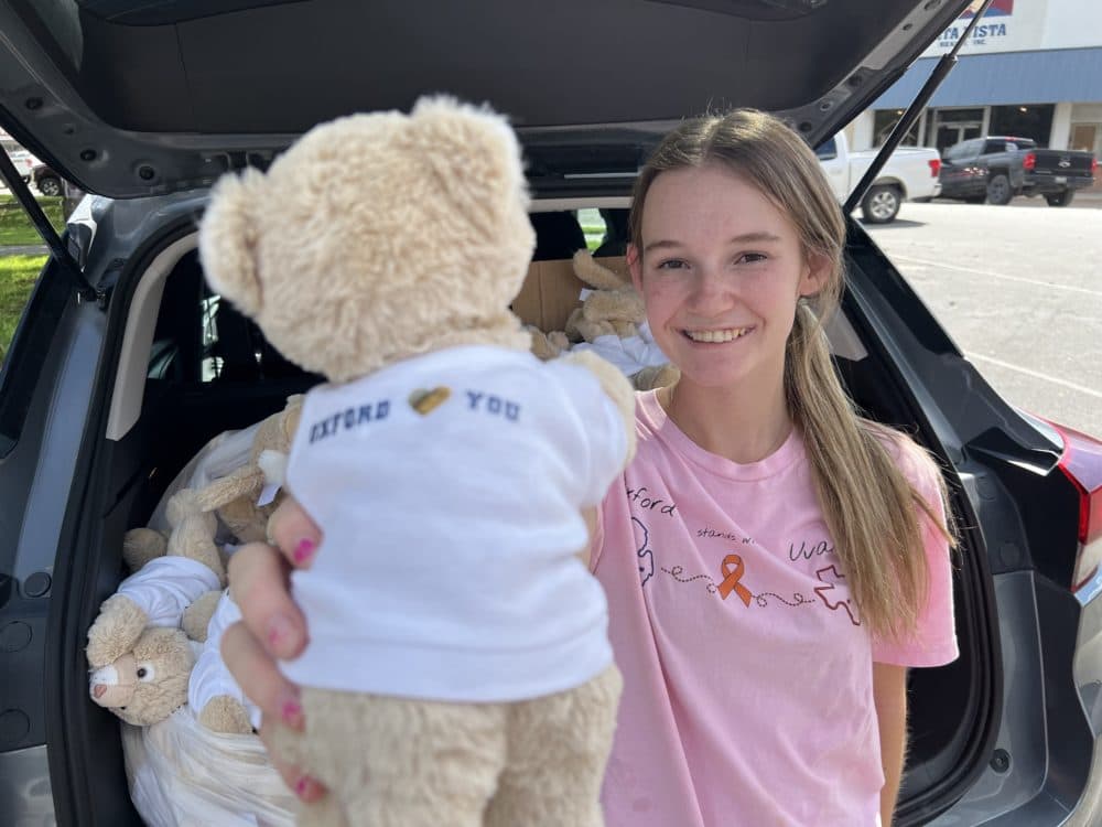 Ella Klimowicz, 18, of Oxford, Michigan, arranged a fundraiser to give kids in Uvalde, Texas a stuffed animal on their desk for the first day of school. (Carrie Klimowicz)