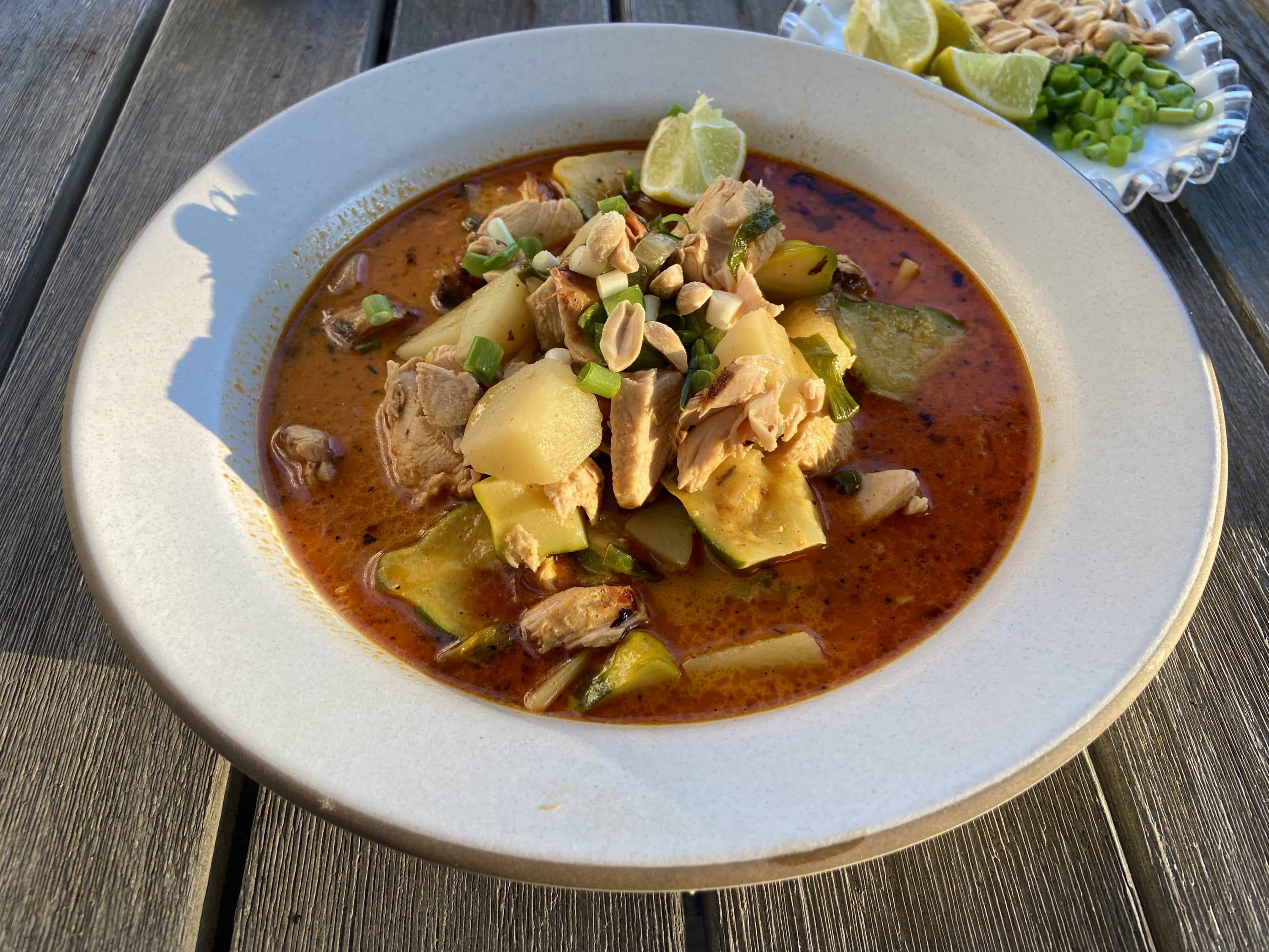 Quick chicken, potato and squash curry. (Kathy Gunst/Here & Now)