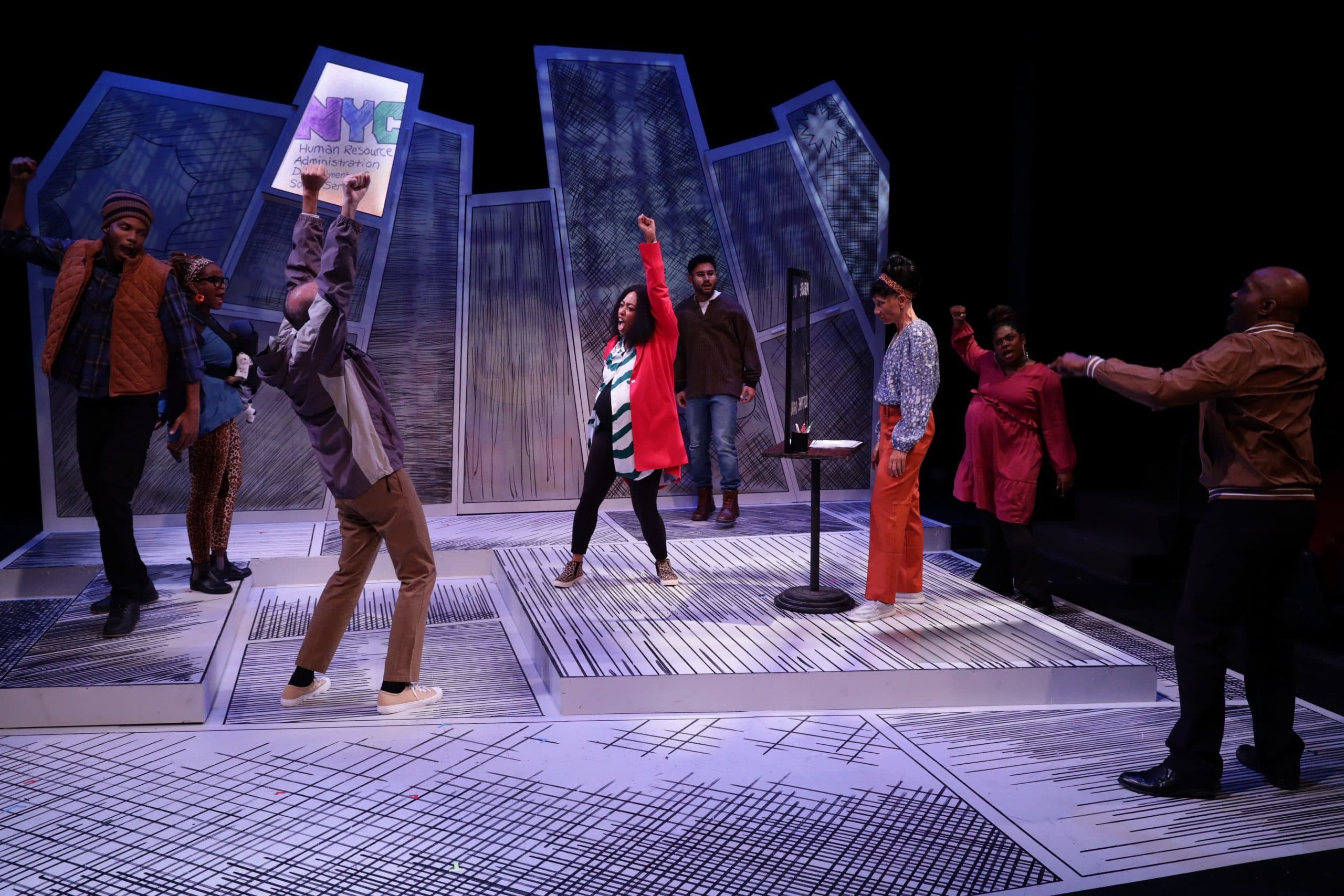 The cast of Lyric Stage Company of Boston's production of "Fabulation or, The Re-Education of Undine." (Courtesy Mark S. Howard)