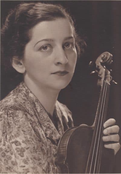 The author's great aunt, Stella Nemet nee Dortheimer, a concert violinist, photographed in Krakow. (Courtesy Karen Kirsten)