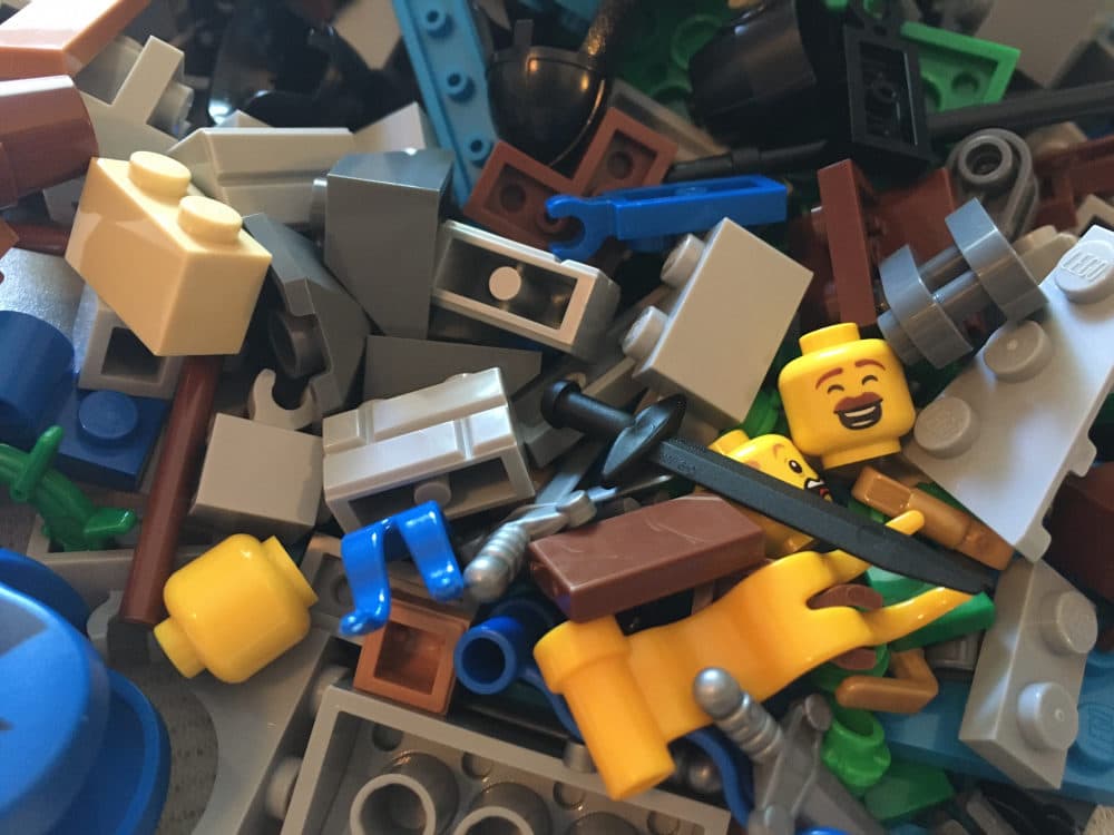 An assortment of Lego bricks, pieces and figures from the Lion Knight's Castle set. (Courtesy Miles Howard)