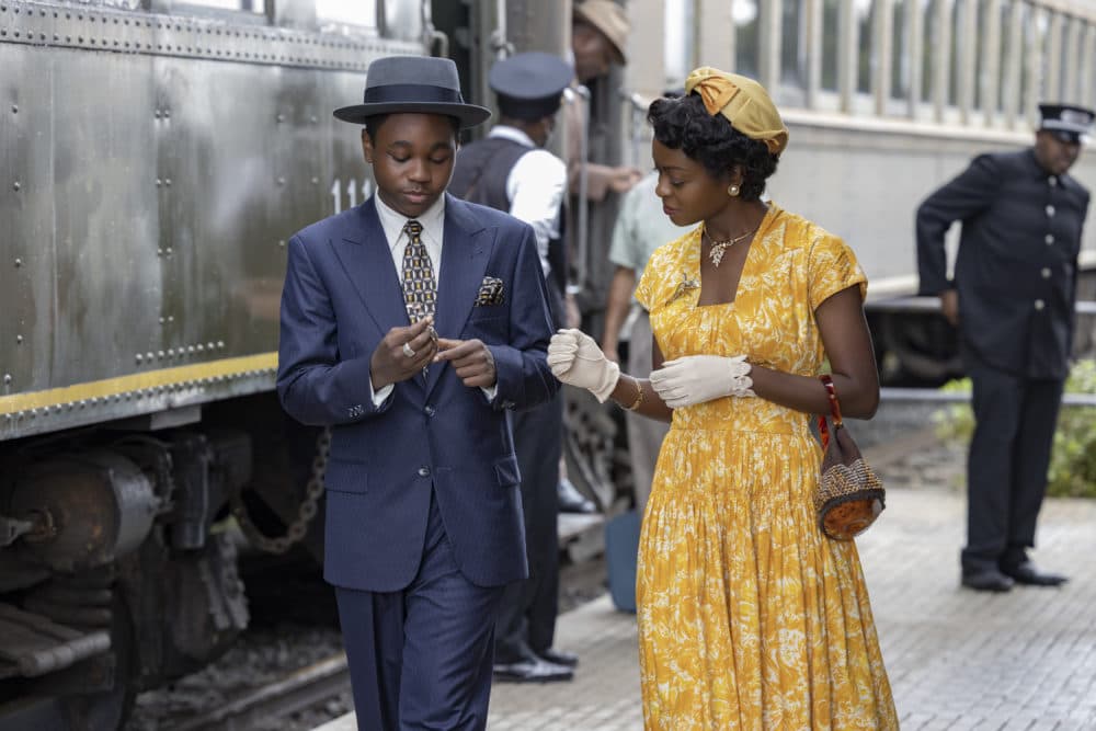 Jalyn Hall as Emmett Till and Danielle Deadwyler as Mamie Till-Mobley in &quot;Till,&quot; directed by Chinonye Chukwu, released by Orion Pictures. (Lynsey Weatherspoon/Orion Pictures)