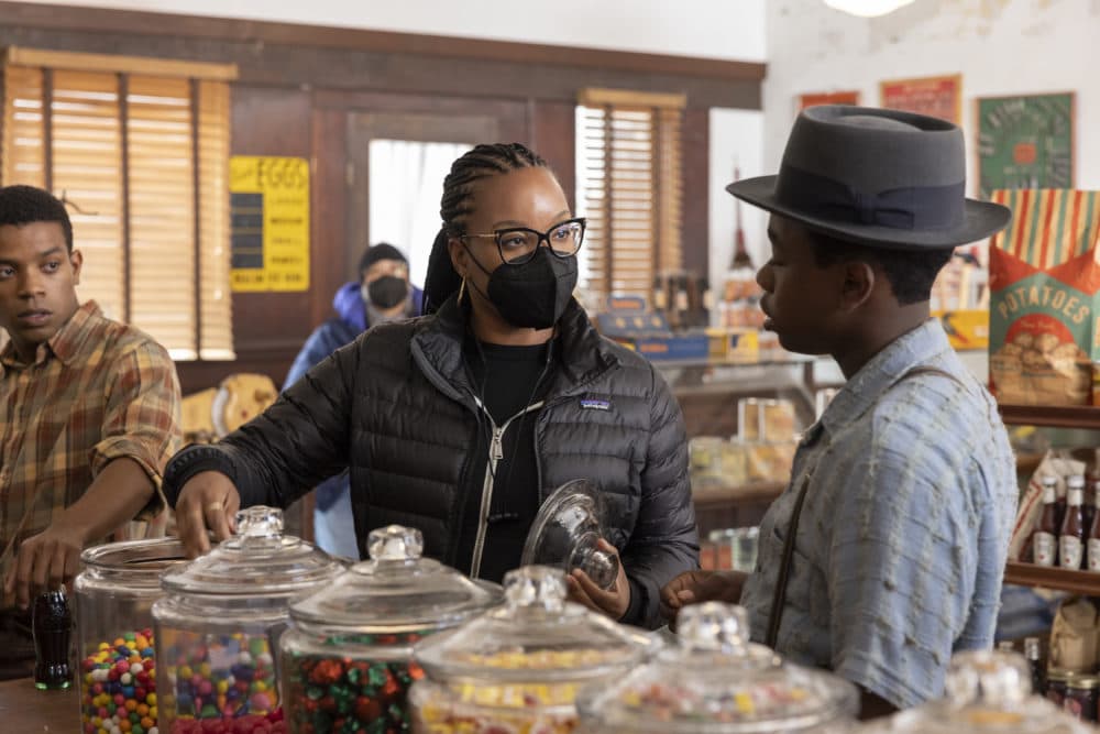 Director Chinonye Chukwu and Jalyn Hill on the set of &quot;Till,&quot; released by Orion Pictures. (Lynsey Weatherspoon/Orion Pictures)