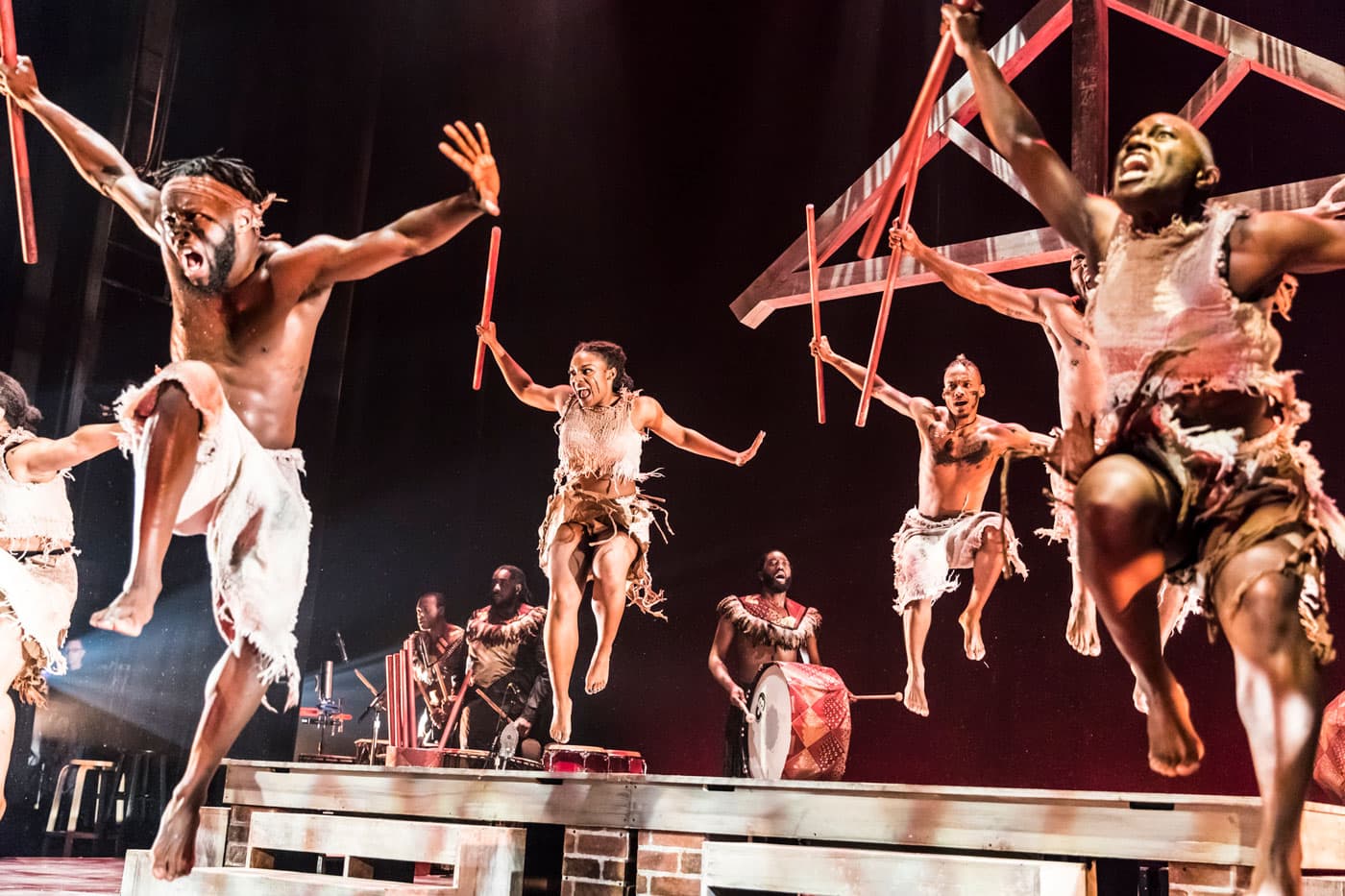 Members of Step Afrika! performing during &quot;Drumfolk.&quot; (Courtesy Jacob Andrew Iwinski)