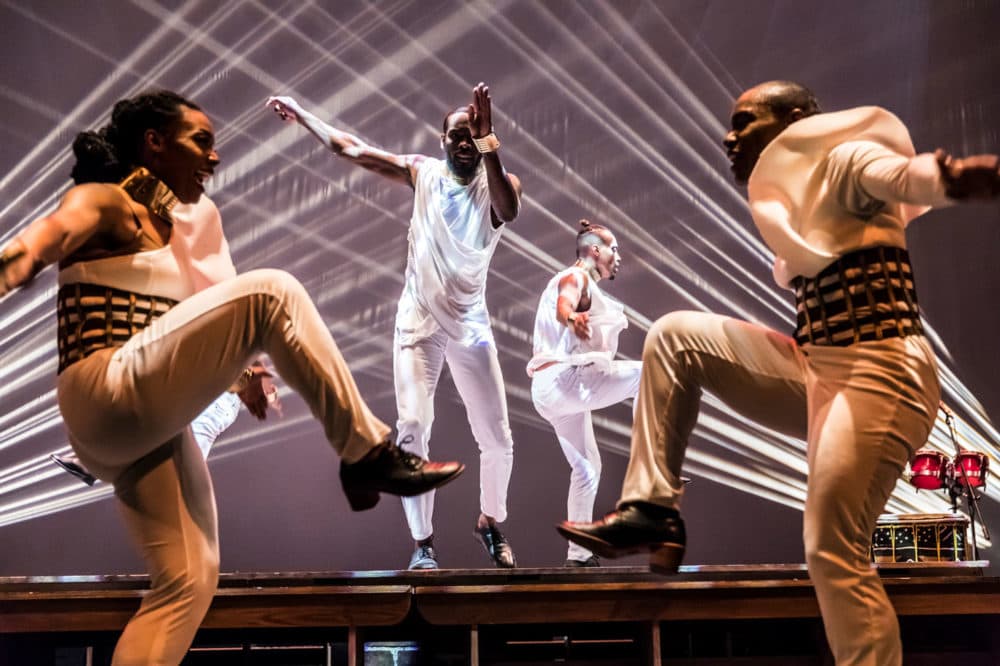 Members of Step Afrika! performing during &quot;Drumfolk.&quot; (Courtesy Jacob Andrew Iwinski)