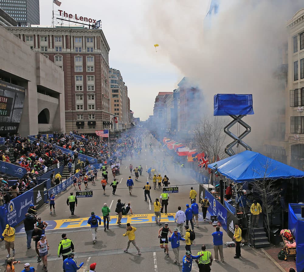 Two explosions went off near the finish line of the 117th Boston Marathon on April 15, 2013. (David L. Ryan/The Boston Globe via Getty Images)