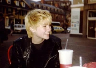 The author in Harvard Square, Cambridge, MA, at age 16, in the era of “The Breakfast Club” circa 1985. (Courtesy Lisa Wieland)