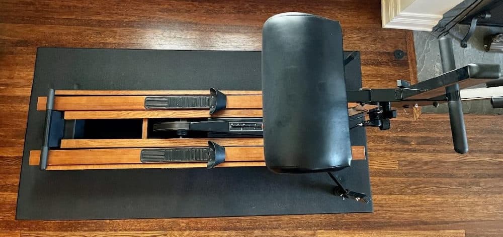 The long-coveted NordicTrak, found on Facebook Marketplace and now at home in the author's living room. (Courtesy Julia Claiborne Johnson)
