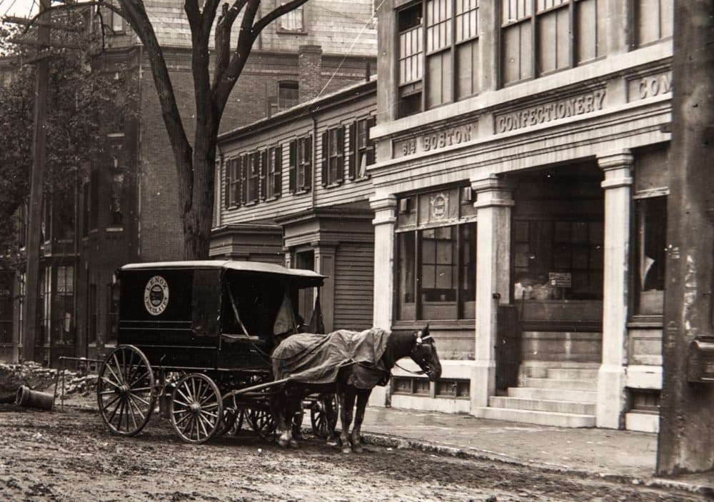 The Boston Confectionary Company building on Main Street, Cambridge, in 1910. (Courtesy The Cambridge Historical Commission)