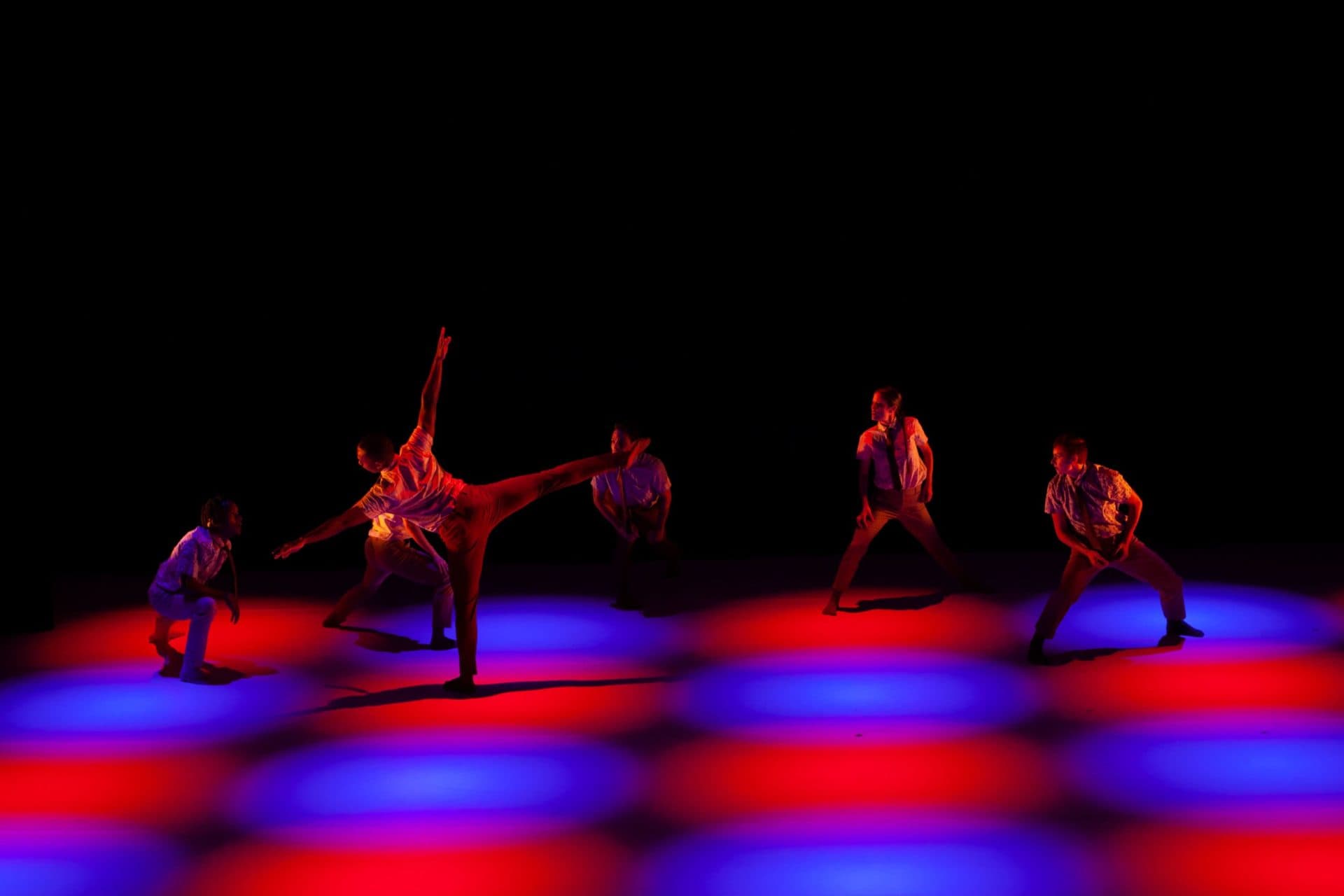 Boston Dance Theater company members performing in Rena Butler's &quot;For the Record,&quot; a work commissioned for &quot;The Carol Kaye Project.&quot; (Courtesy Sarah Takash)