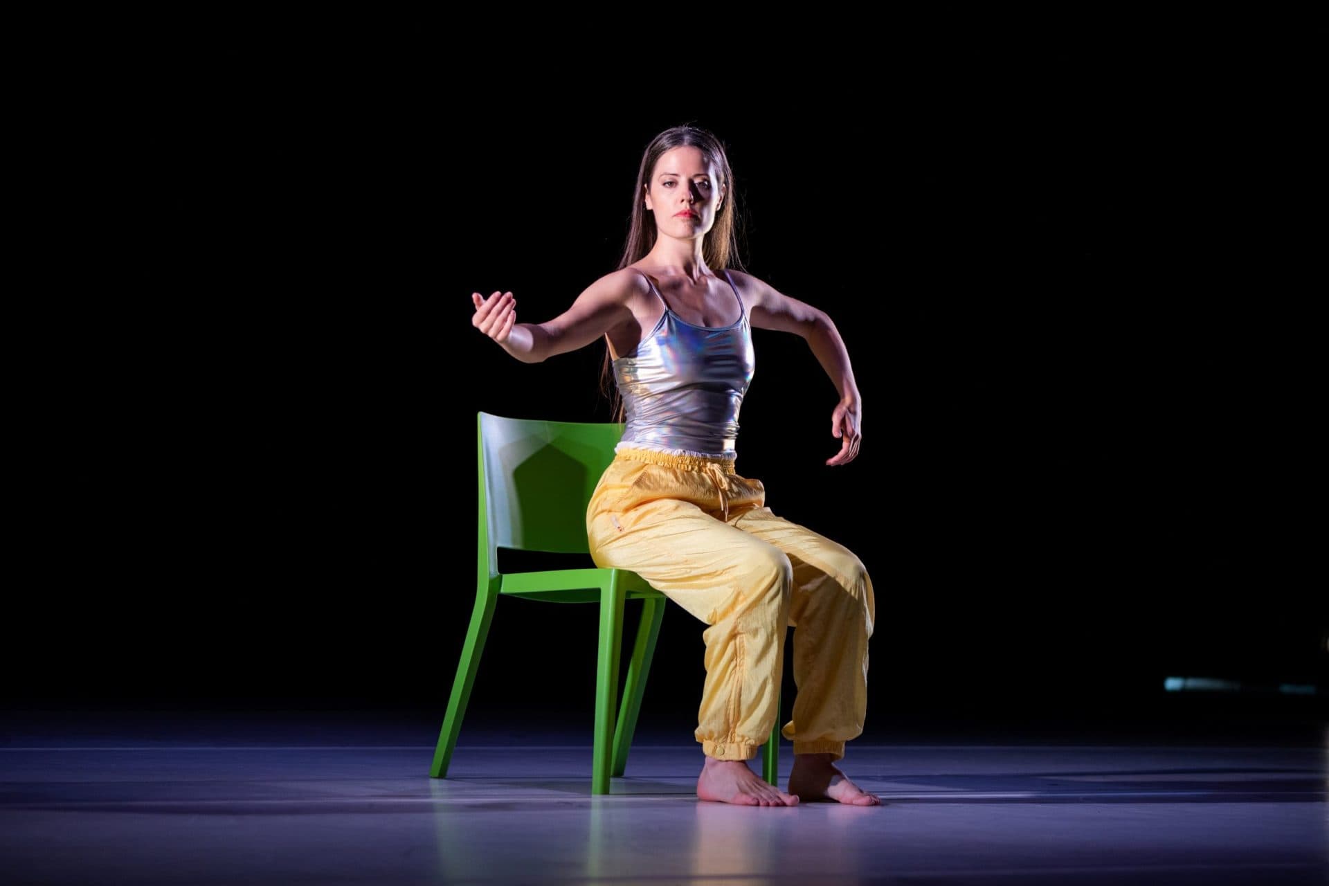 Jessie Jeanne Stinnett in a Boston Dance Theater performance of Rosie Herrera's &quot;Ofrenda.&quot; (Courtesy Sarah Takash)