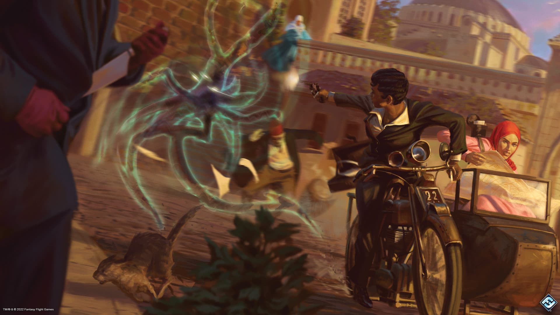 "Arkham Horror: The Card Game"'s latest expansion, "The Scarlet Keys," takes players on a globe-trotting adventure. (Courtesy of Fantasy Flight Games)