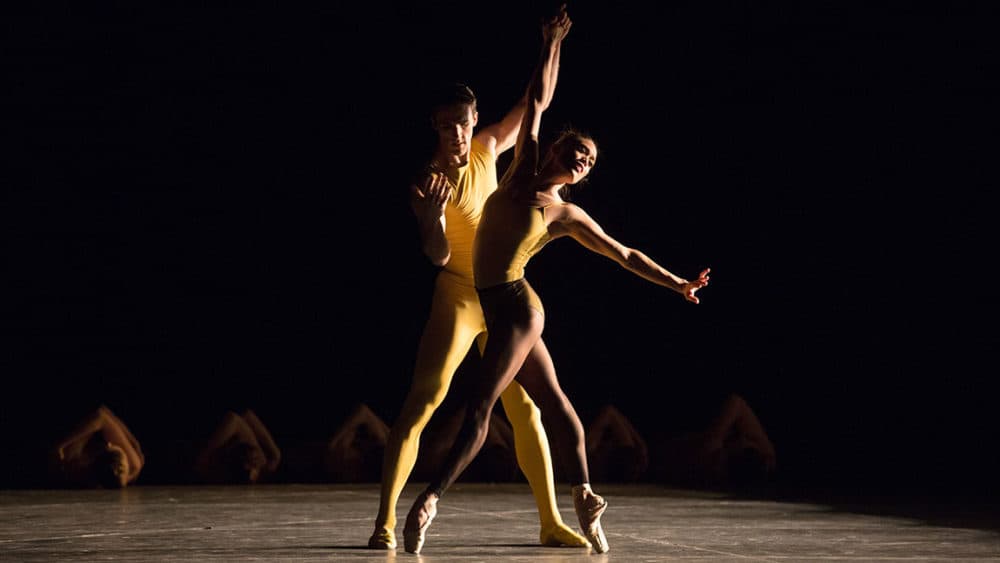 Lia Cirio and Roddy Doble in William Forsythe's &quot;Artifact&quot; (2017). (Courtesy Boston Ballet)